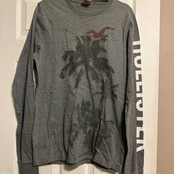 Hollister Other - Hollister Gray Long Sleeve Tee with Palm Tree Design